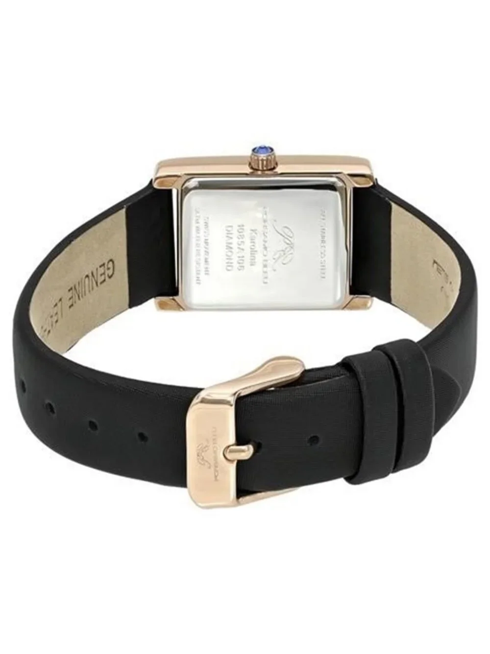 NWT Porsamo Bleu Karolina Quartz Diamond Black Dial Ladies Watch